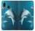 W3878 Dolphin Funda Carcasa Case y Caso Del Tirón Funda para Samsung Galaxy A20, Galaxy A30