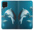 W3878 Dolphin Funda Carcasa Case y Caso Del Tirón Funda para Samsung Galaxy A22 4G