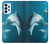 W3878 Dolphin Funda Carcasa Case y Caso Del Tirón Funda para Samsung Galaxy A23