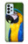 W3888 Macaw Face Bird Funda Carcasa Case y Caso Del Tirón Funda para Samsung Galaxy A23