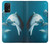 W3878 Dolphin Funda Carcasa Case y Caso Del Tirón Funda para Samsung Galaxy A32 5G