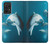 W3878 Dolphin Funda Carcasa Case y Caso Del Tirón Funda para Samsung Galaxy A52, Galaxy A52 5G