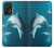W3878 Dolphin Funda Carcasa Case y Caso Del Tirón Funda para Samsung Galaxy A52s 5G