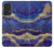 W3906 Navy Blue Purple Marble Funda Carcasa Case y Caso Del Tirón Funda para Samsung Galaxy A53 5G