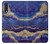 W3906 Navy Blue Purple Marble Funda Carcasa Case y Caso Del Tirón Funda para Samsung Galaxy A70