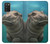 W3871 Cute Baby Hippo Hippopotamus Funda Carcasa Case y Caso Del Tirón Funda para Samsung Galaxy A03S