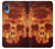 W3881 Fire Skull Funda Carcasa Case y Caso Del Tirón Funda para Samsung Galaxy A04, Galaxy A02, M02