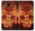 W3881 Fire Skull Funda Carcasa Case y Caso Del Tirón Funda para Samsung Galaxy J3 (2018), J3 Star, J3 V 3rd Gen, J3 Orbit, J3 Achieve, Express Prime 3, Amp Prime 3