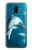 W3878 Dolphin Funda Carcasa Case y Caso Del Tirón Funda para Samsung Galaxy J6 (2018)