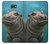W3871 Cute Baby Hippo Hippopotamus Funda Carcasa Case y Caso Del Tirón Funda para Samsung Galaxy J7 Prime (SM-G610F)