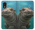 W3871 Cute Baby Hippo Hippopotamus Funda Carcasa Case y Caso Del Tirón Funda para Samsung Galaxy Xcover 5