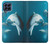 W3878 Dolphin Funda Carcasa Case y Caso Del Tirón Funda para Samsung Galaxy M53