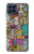 W3879 Retro Music Doodle Funda Carcasa Case y Caso Del Tirón Funda para Samsung Galaxy M53