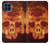 W3881 Fire Skull Funda Carcasa Case y Caso Del Tirón Funda para Samsung Galaxy M53