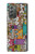 W3879 Retro Music Doodle Funda Carcasa Case y Caso Del Tirón Funda para Samsung Galaxy Z Fold2 5G