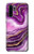 W3896 Purple Marble Gold Streaks Funda Carcasa Case y Caso Del Tirón Funda para Huawei P30 Pro