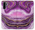 W3896 Purple Marble Gold Streaks Funda Carcasa Case y Caso Del Tirón Funda para Huawei P30 Pro