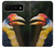 W3876 Colorful Hornbill Funda Carcasa Case y Caso Del Tirón Funda para Google Pixel 6 Pro