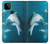 W3878 Dolphin Funda Carcasa Case y Caso Del Tirón Funda para Google Pixel 5A 5G