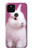 W3870 Cute Baby Bunny Funda Carcasa Case y Caso Del Tirón Funda para Google Pixel 5