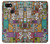 W3879 Retro Music Doodle Funda Carcasa Case y Caso Del Tirón Funda para Google Pixel 3