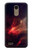 W3897 Red Nebula Space Funda Carcasa Case y Caso Del Tirón Funda para LG K10 (2018), LG K30