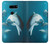 W3878 Dolphin Funda Carcasa Case y Caso Del Tirón Funda para LG V30, LG V30 Plus, LG V30S ThinQ, LG V35, LG V35 ThinQ