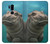 W3871 Cute Baby Hippo Hippopotamus Funda Carcasa Case y Caso Del Tirón Funda para LG G7 ThinQ