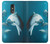 W3878 Dolphin Funda Carcasa Case y Caso Del Tirón Funda para LG Stylo 5