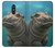 W3871 Cute Baby Hippo Hippopotamus Funda Carcasa Case y Caso Del Tirón Funda para LG Q Stylo 4, LG Q Stylus