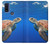 W3898 Sea Turtle Funda Carcasa Case y Caso Del Tirón Funda para Motorola G Pure