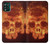 W3881 Fire Skull Funda Carcasa Case y Caso Del Tirón Funda para Motorola Moto G Stylus 5G