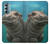 W3871 Cute Baby Hippo Hippopotamus Funda Carcasa Case y Caso Del Tirón Funda para Motorola Moto G Stylus 5G (2022)