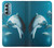 W3878 Dolphin Funda Carcasa Case y Caso Del Tirón Funda para Motorola Moto G Stylus 5G (2022)