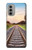 W3866 Railway Straight Train Track Funda Carcasa Case y Caso Del Tirón Funda para Motorola Moto G51 5G