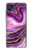 W3896 Purple Marble Gold Streaks Funda Carcasa Case y Caso Del Tirón Funda para Motorola Moto G50 5G