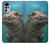 W3871 Cute Baby Hippo Hippopotamus Funda Carcasa Case y Caso Del Tirón Funda para Motorola Moto G22