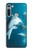 W3878 Dolphin Funda Carcasa Case y Caso Del Tirón Funda para Motorola Moto G8