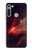 W3897 Red Nebula Space Funda Carcasa Case y Caso Del Tirón Funda para Motorola Moto G8
