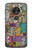 W3879 Retro Music Doodle Funda Carcasa Case y Caso Del Tirón Funda para Motorola Moto G7 Power