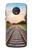 W3866 Railway Straight Train Track Funda Carcasa Case y Caso Del Tirón Funda para Motorola Moto G6