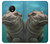W3871 Cute Baby Hippo Hippopotamus Funda Carcasa Case y Caso Del Tirón Funda para Motorola Moto G6