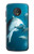 W3878 Dolphin Funda Carcasa Case y Caso Del Tirón Funda para Motorola Moto G6