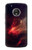 W3897 Red Nebula Space Funda Carcasa Case y Caso Del Tirón Funda para Motorola Moto G5 Plus