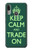 W3862 Keep Calm and Trade On Funda Carcasa Case y Caso Del Tirón Funda para Motorola Moto E6 Plus, Moto E6s