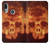 W3881 Fire Skull Funda Carcasa Case y Caso Del Tirón Funda para Motorola Moto E6 Plus, Moto E6s