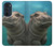 W3871 Cute Baby Hippo Hippopotamus Funda Carcasa Case y Caso Del Tirón Funda para Motorola Edge 30 Pro