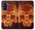 W3881 Fire Skull Funda Carcasa Case y Caso Del Tirón Funda para Motorola Edge X30