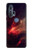 W3897 Red Nebula Space Funda Carcasa Case y Caso Del Tirón Funda para Motorola Edge+