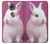W3870 Cute Baby Bunny Funda Carcasa Case y Caso Del Tirón Funda para Motorola Moto E5 Plus